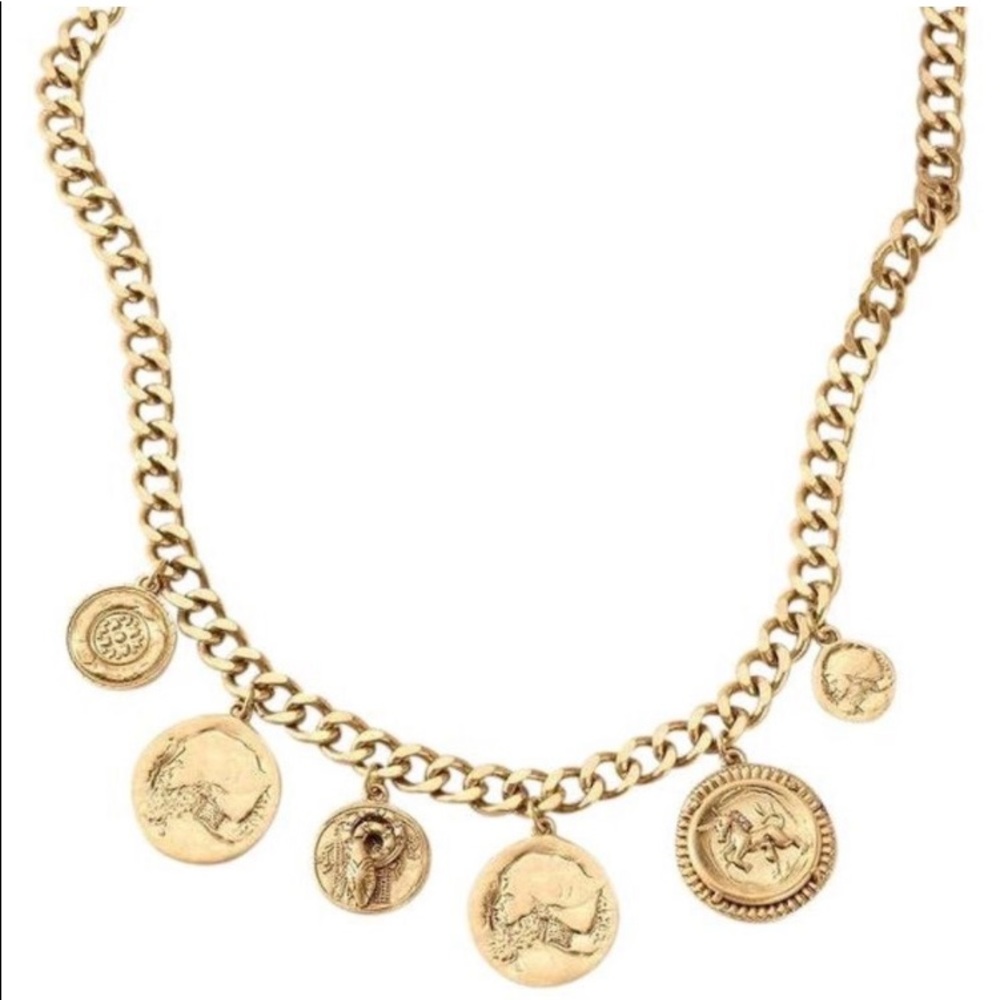 Stella & Dot | Heritage Gold Coin Chunky Link Necklace✨Retired✨ - Picture 6 of 10